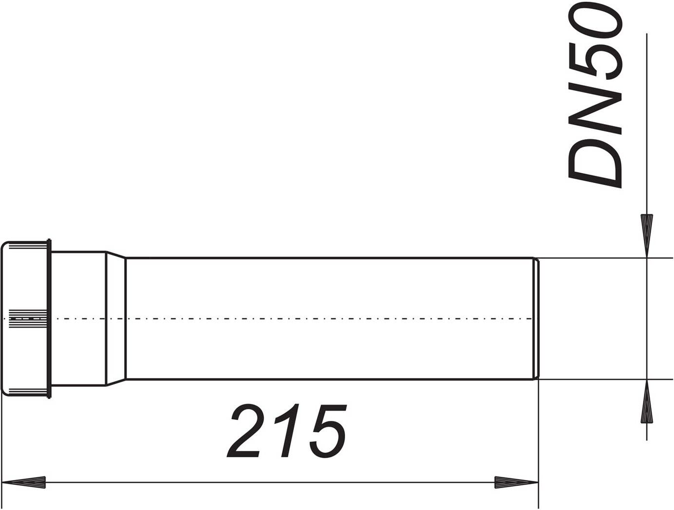Dallmer Verlängerungsrohr V 5, DN 50