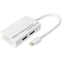 Digitus Mini DisplayPort Adapter / Konverter - Mini DP auf DisplayPort, HDMI + DVI