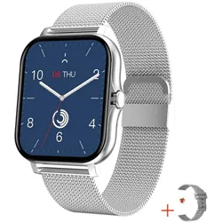 TPFNet Smart Watch / Fitness Tracker IP67 - Milanaise Armband + Silikon Armband - Android & IOS - Rosa