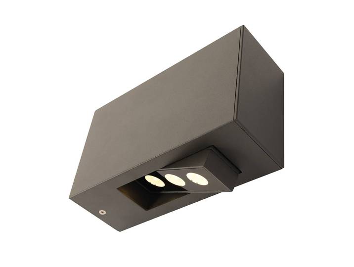 Applique murale extérieure LED 7 x 12 x 20cm Gris