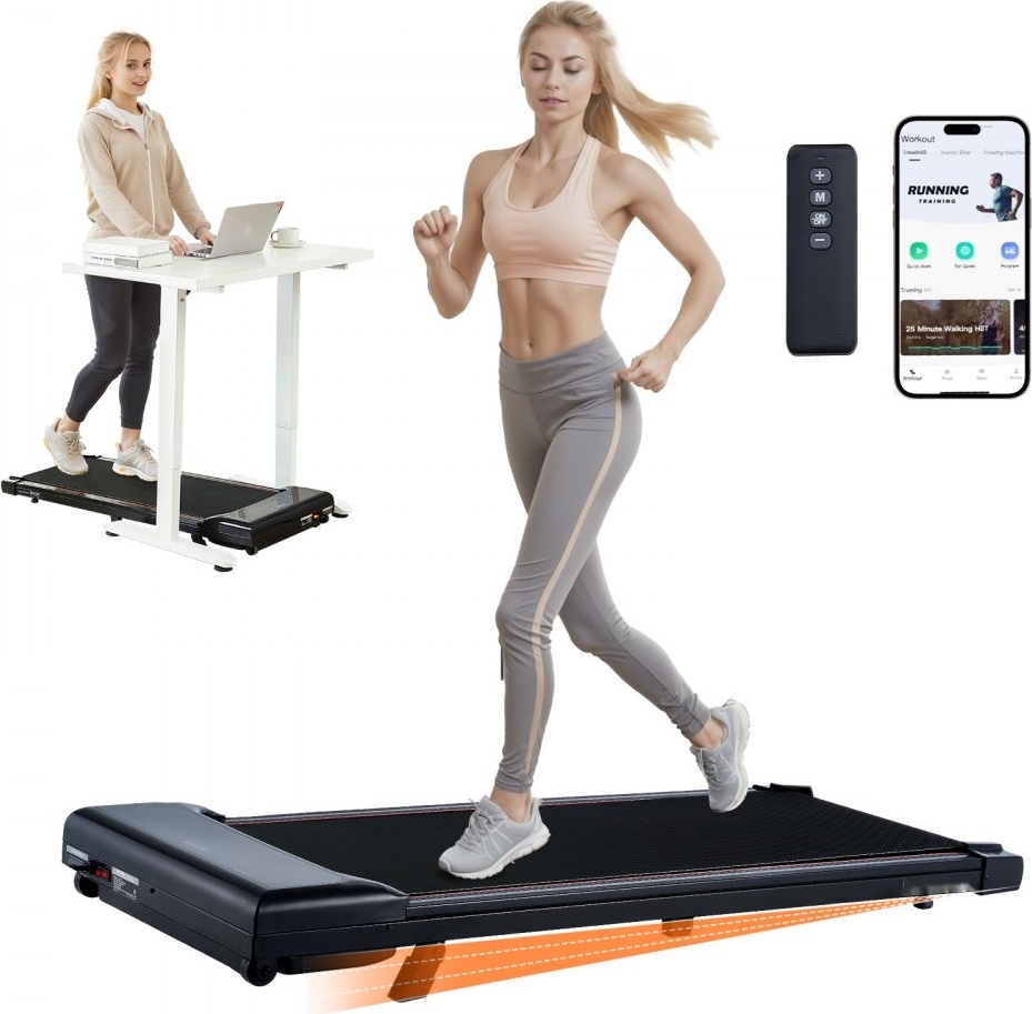 Elektrisches Laufband - Fitnessgerät für Zuhause - Heimtrainer bis 120 kg - Geschwindigkeit 1-6 km/h einstellbar