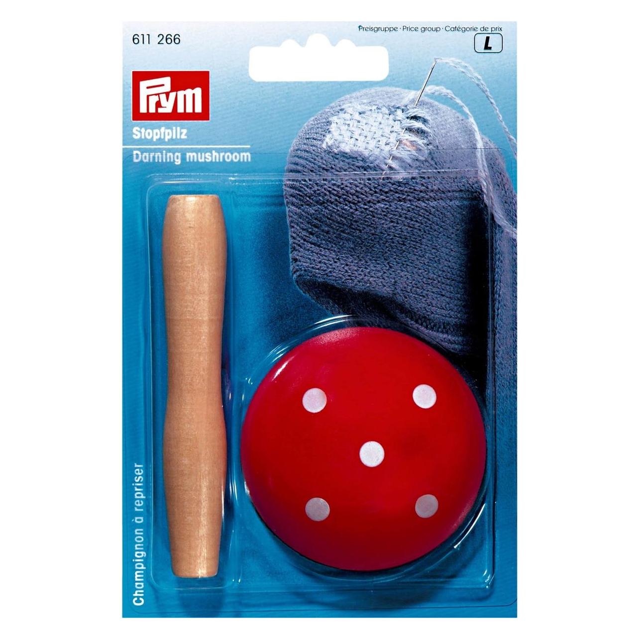 Prym Stopfpilz Holz lackiert, Fliegenpilz Karte 1 Stk. (611266)