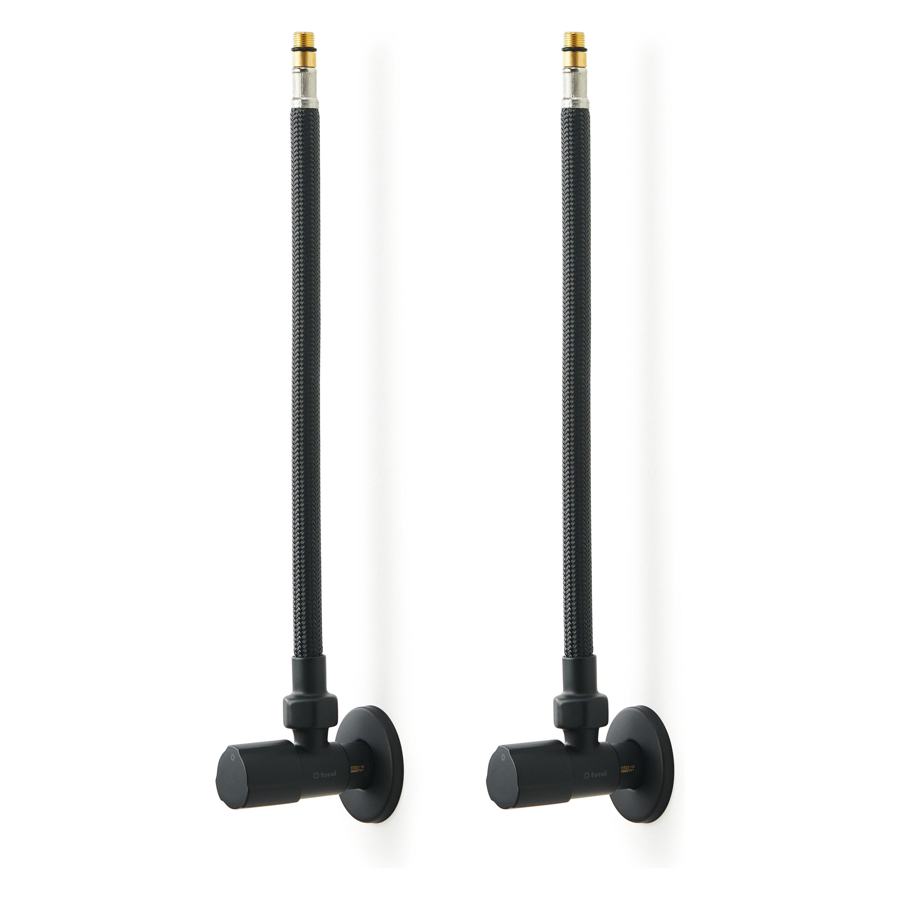Tucai MIXER HOSE 2X40CM M10-L15.5 F1/2 BLACK (46409476)