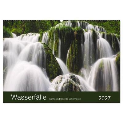 WASSERFÄLLE - Sanfte und tosende Schönheiten (Wandkalender 2027 DIN A2 quer), CALVENDO Monatskalender