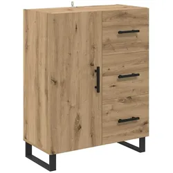 vidaXL Sideboard Artisan-Eiche 69,5 x 34 x 90 cm Verbundholz und Eisen