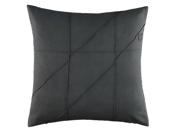 Dekokissen Pleat , grau (anthrazit, unifarben), B:45cm L:45cm, Mischgewebe, SCHÖNER WOHNEN-KOLLEKTION, Dekokissen_Sitzkissen_Kissenhüllen, Dekokissen, mit hohem Baumwollanteil