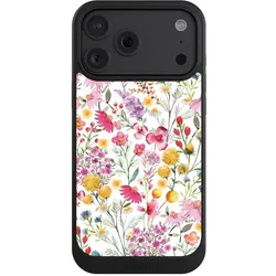 Nivocase Hülle für Apple iPhone 18 Pro Max Handyhülle NIVOcore Case Schwarz Blumen Frühling Muster (Apple iPhone 18 Pro Max), Smartphone Hülle, Schwarz
