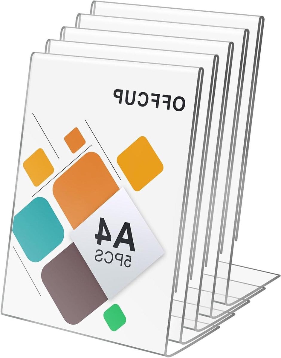 Acryl Display Stand Menuhouder T-stand A5 Formaat Dubbelzijdig Transparant Helder