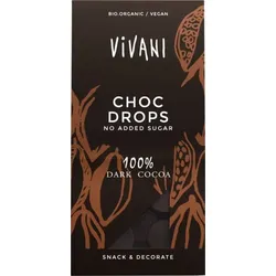 Vivani Choc Drops 100% Kakao bio