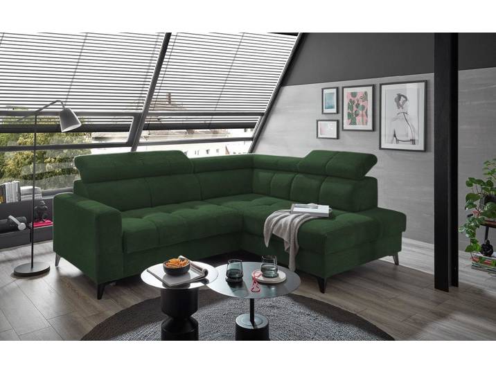 ED EXCITING DESIGN Ecksofa Bavaro, mit elektrischer Sitztiefenverstellung, Kopflehnen,USB-Anschlüsse