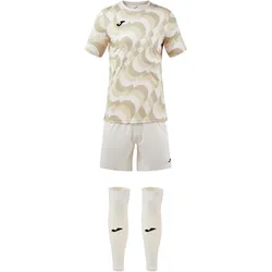 JOMA New Area Trikot, Shorts + Sleeve-Stutzen Set 003 - beige XXL