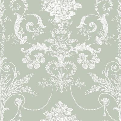 Laura Ashley Josette Sage Green Wallpaper