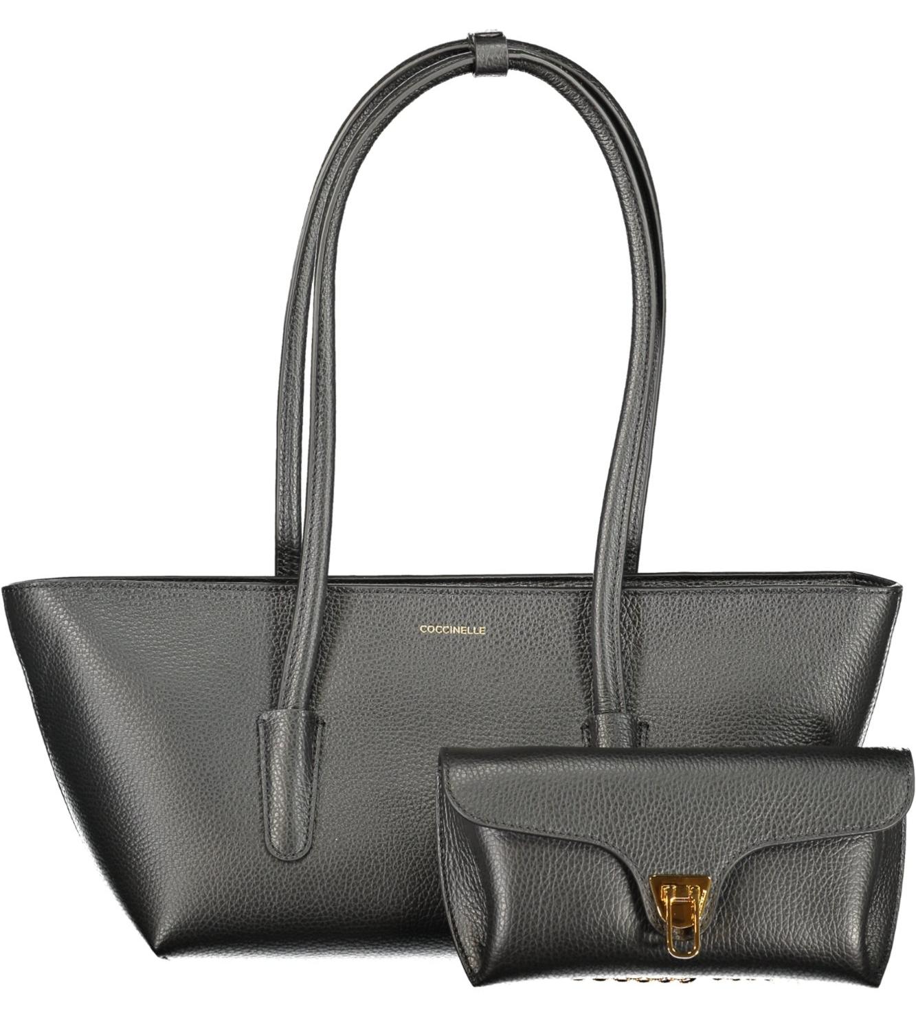 Stilvolle schwarze Damenhandtasche mit vielseitigem Design und Kettenriemen