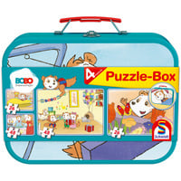 Bobo Siebenschläfer Puzzle-Box im Metallkoffer 2x 26 Teile, 2x 48 Teile