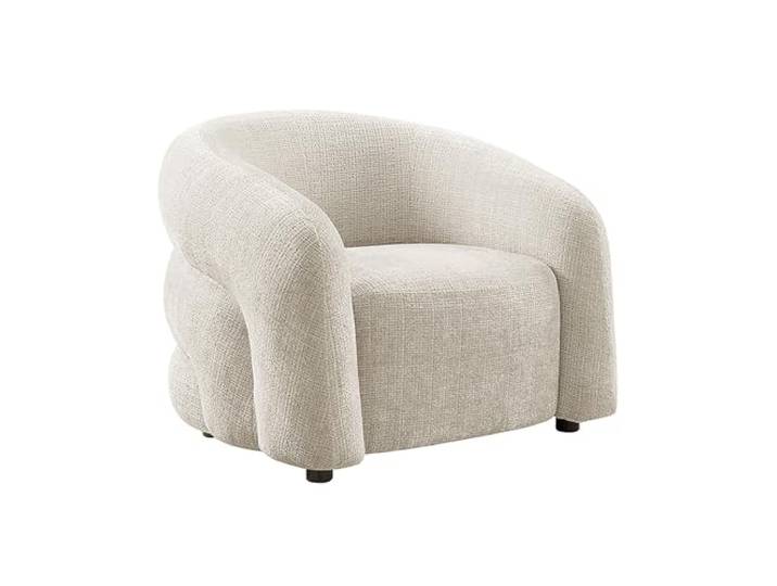 Riess Ambiente Sessel Vogue - beige - Chenille Kunststoff Montiert geliefert, Rundumbezug, Nosagfederung, Schaumstoffpolsterung, hoher Komfort, pflegeleicht, langlebig
