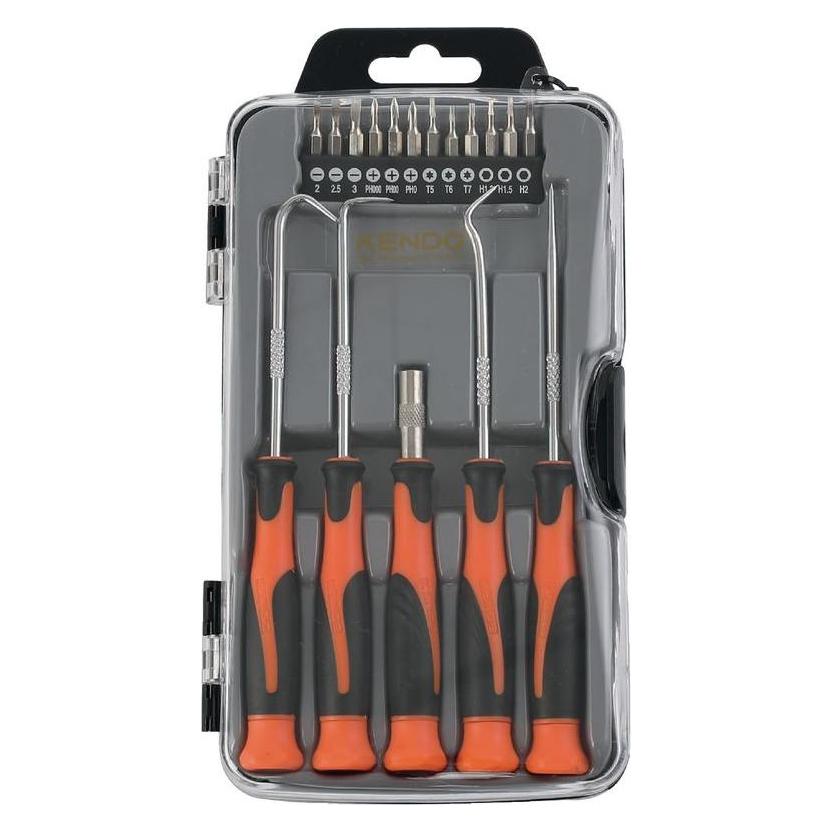 Kendo Schraubenzieher-Bit- und Haken-Set (Innensechskant, Schlitz) (47746177)