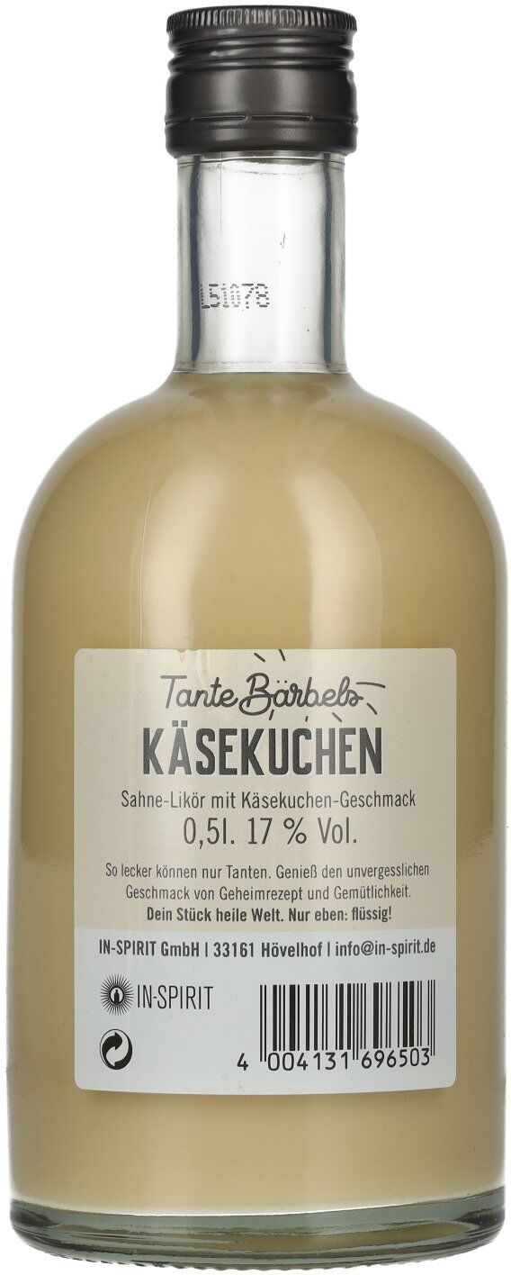 Tante Bärbels Käsekuchen Sahne-Likör 17% Vol. 0,5l