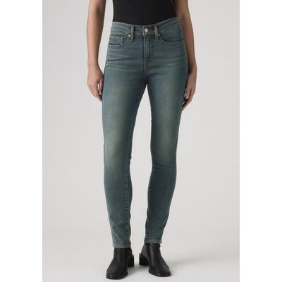Slim-fit-Jeans LEVI'S "311 SHAPING SKINNY", Damen, Gr. 27, Länge 30, blau (tree time), Denim/Jeans, Obermaterial: 80% Baumwolle, 19% Polyester, 1% Elasthan, skinny fit lang, Jeans Slim-fit-Jeans, im 5-Pocket-Stil