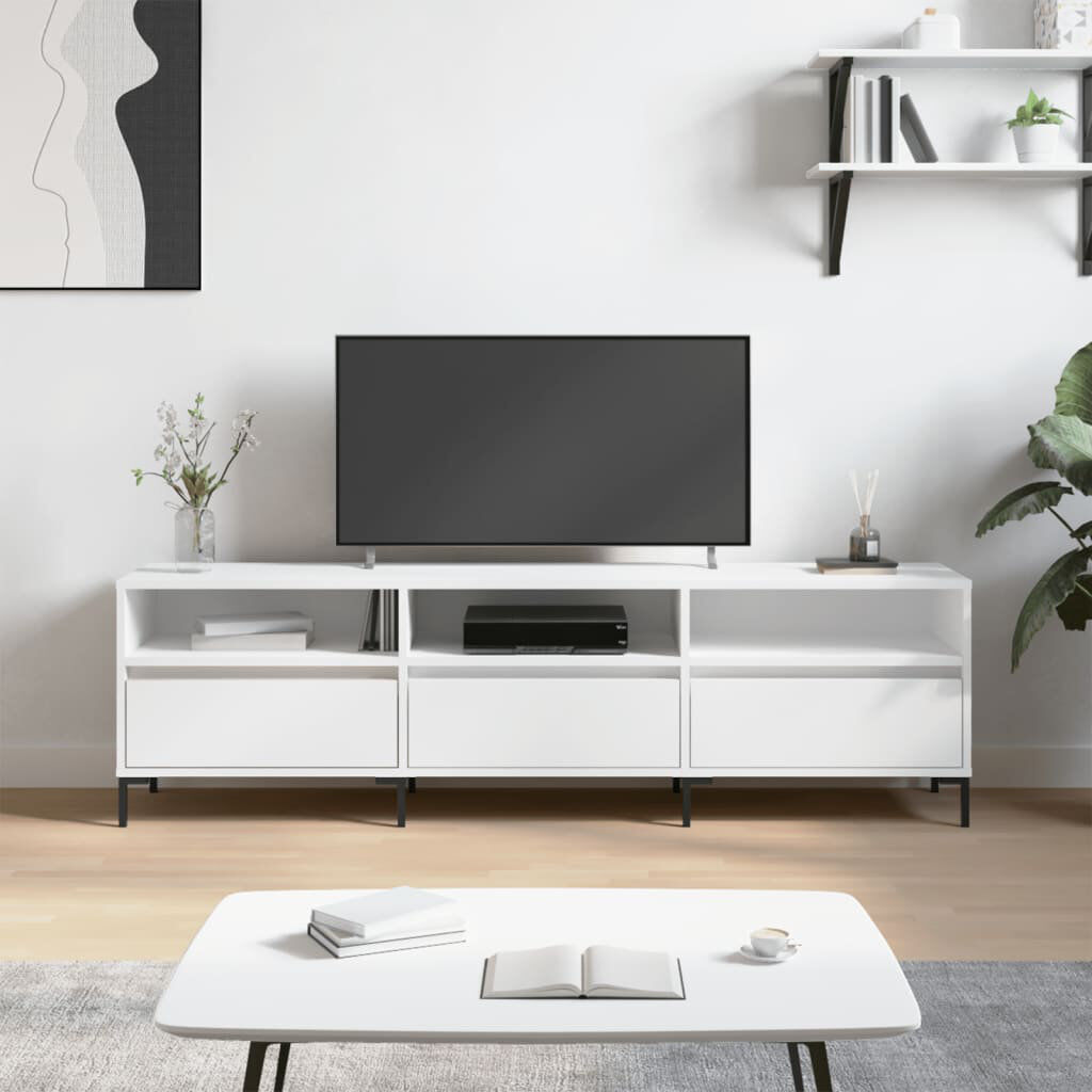 17 Stories Meagyn TV Cabinet 150x30x44,5 cm Engineered Wood White