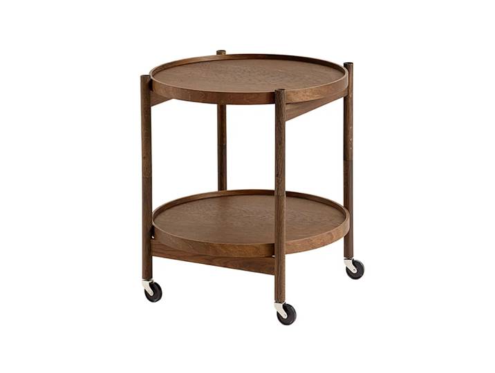 Brdr. Krüger Table roulante Bølling Tray Table model 50 chêne fumé, structure en chêne huilé fumé