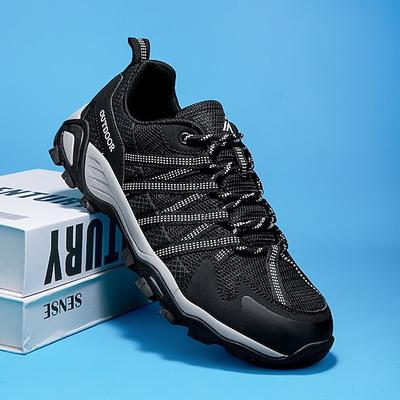 Weiße sportliche Herren-Sneaker – leichte Mesh-Laufschuhe mit rutschfestem Halt für das Laufen im Fitnessstudio und Freizeitsportaktivitäten