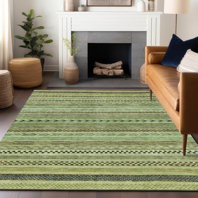 Addison Rugs Machine Washable Indoor/ Outdoor Stripe Abstracts Chantille Rug