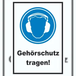 HB-Druck Gehörschutz tragen Schild A1 (594x841mm)