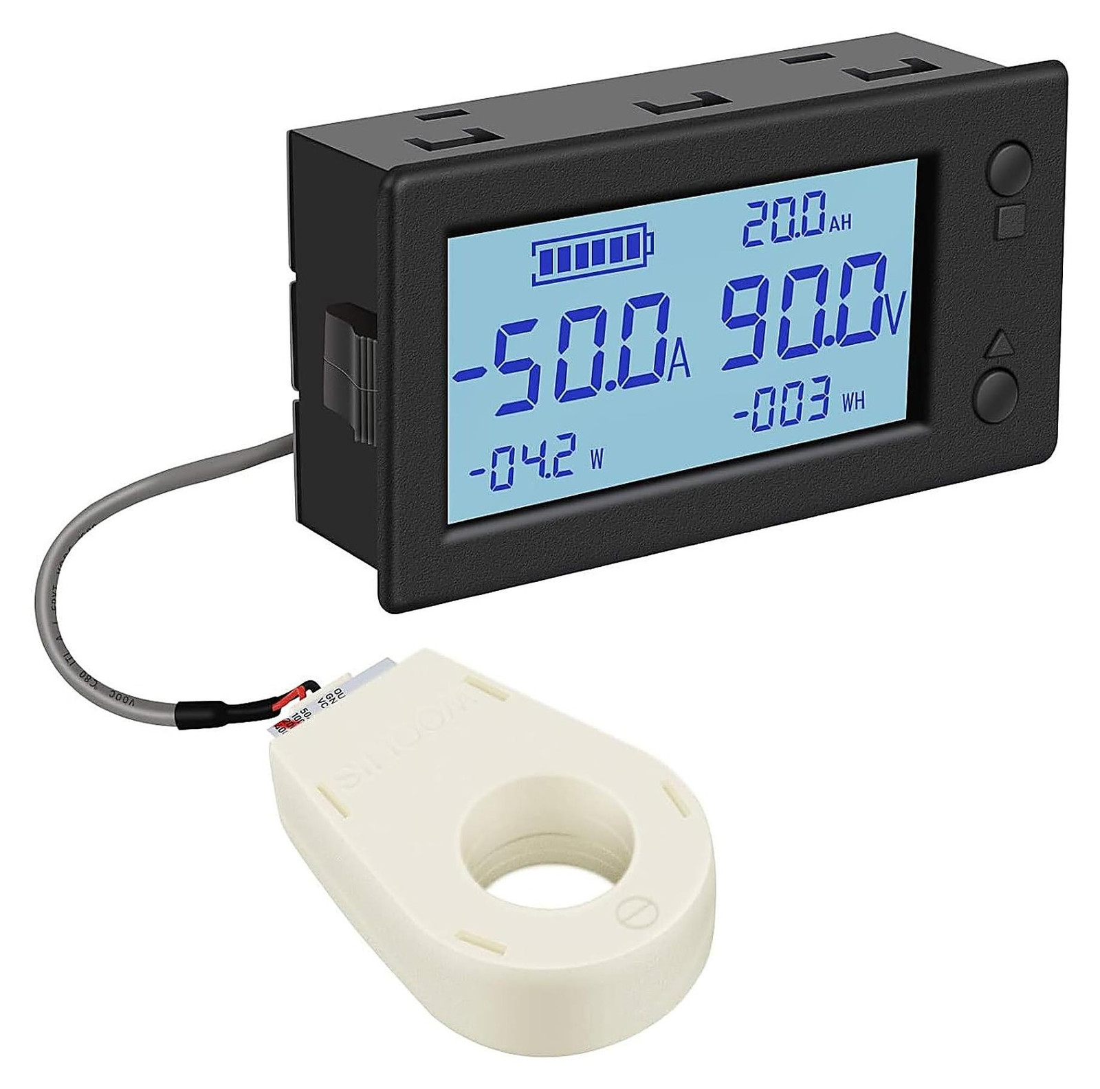 Selius Accu-monitor met Volt- en Ampèremeter, 300 V, 100 A, 200 A of 400 A DC