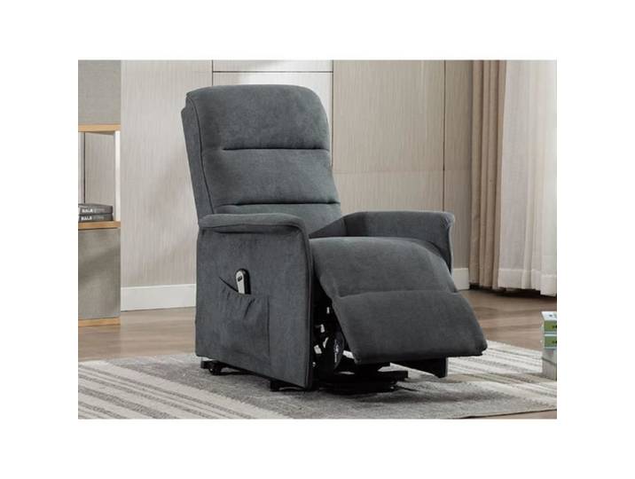 Fauteuil releveur électrique en tissu anthracite CAPUCINE