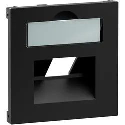 Legrand 765358 SEANO Abdeckung 1x RJ45 für Datendosen Fremdfabrikate, Farbe: Schwarz lackiert