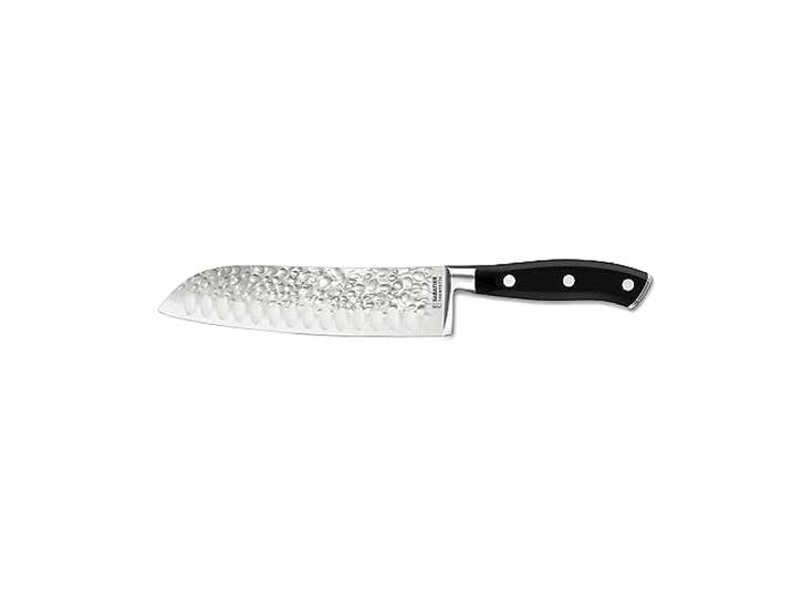 SABATIER TROMPETTE Carbon - Couteau santoku 18 cm martelé avec protection de lame