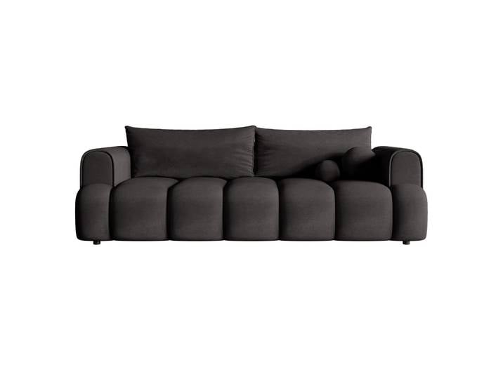 Dreisitziges Sofa Dandelino mit Schlaffunktion, Graphit,