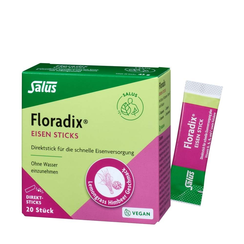 Floradix Eisen Sticks Pulver Salus 20 St