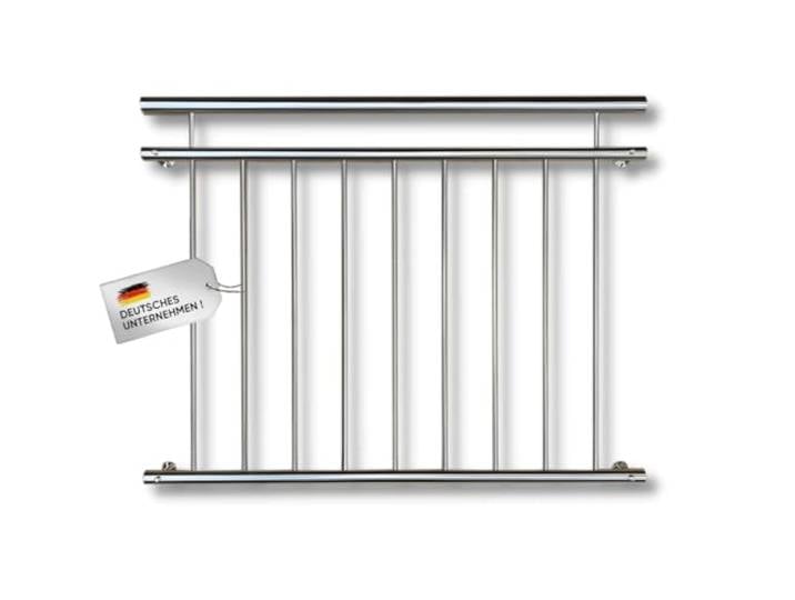 Buchetmann2 Markengeländer, Französischer Balkon Edelstahl V2A, 900 mm Gesamthöhe, Geländer Gitter Balkongeländer Fenstergitter, Absturzsicherung