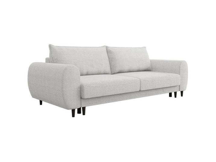 Beautysofa 3-Sitzer Schlafsofa Cortez silber, Silberfarben, 251x76x95 cm, Wohnzimmer, Sofas & Couches, Sofas, 3-Sitzer Sofas