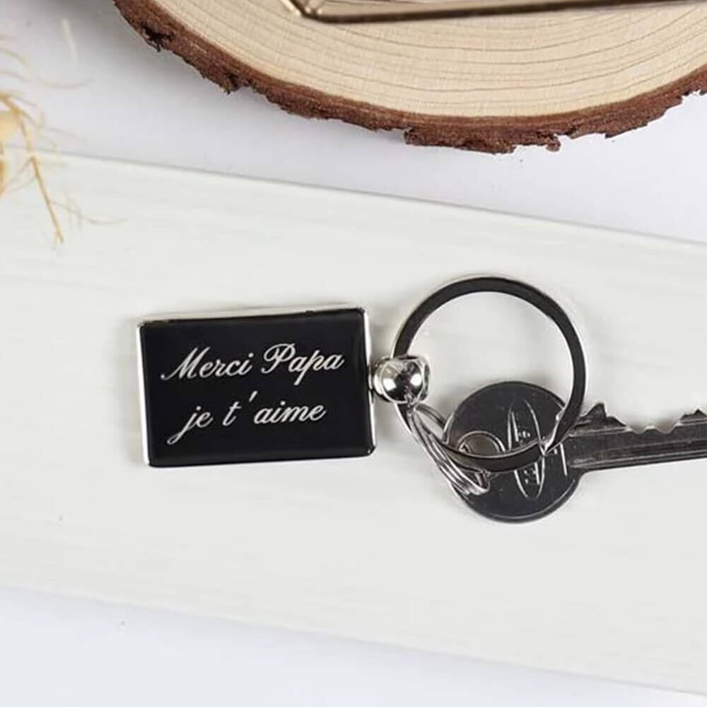Ocadeau Porte clef rectangle gravé