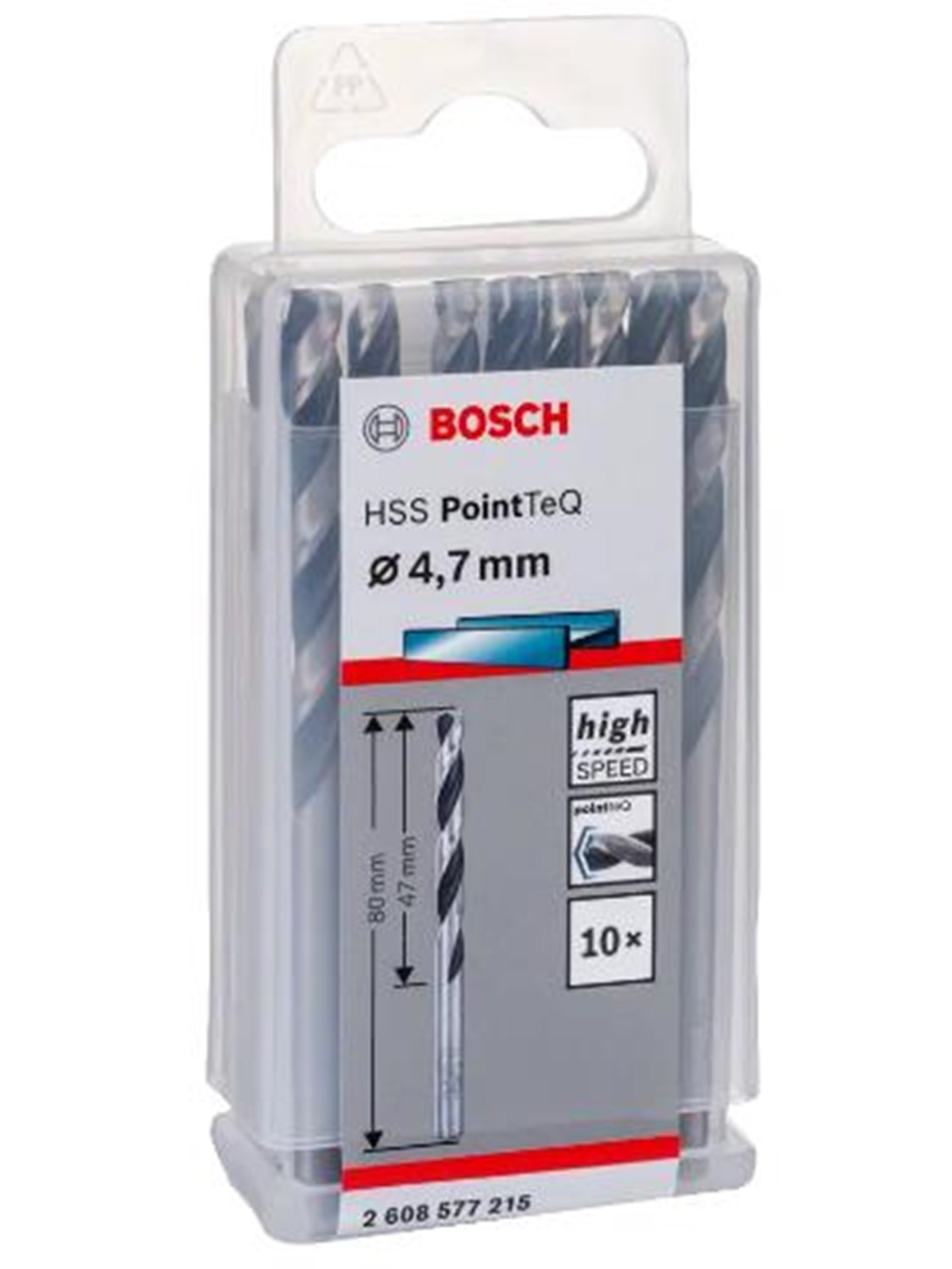 Bosch HSS PointTeQ Drill Bit 4.7mm 10pcs