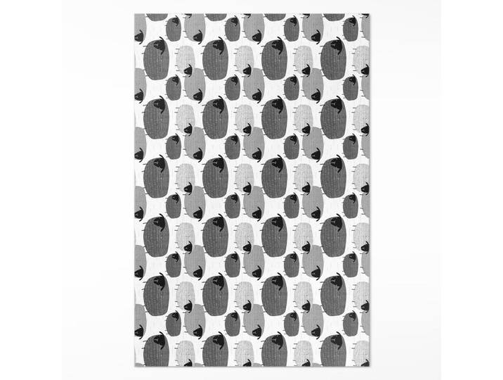 Wallfluent Teppich 120x180 cm Gemalte Schafe Regelmäßiges Muster, Graphitfarben, Kunststoff, 120x180 cm, Teppiche und Böden, Teppiche