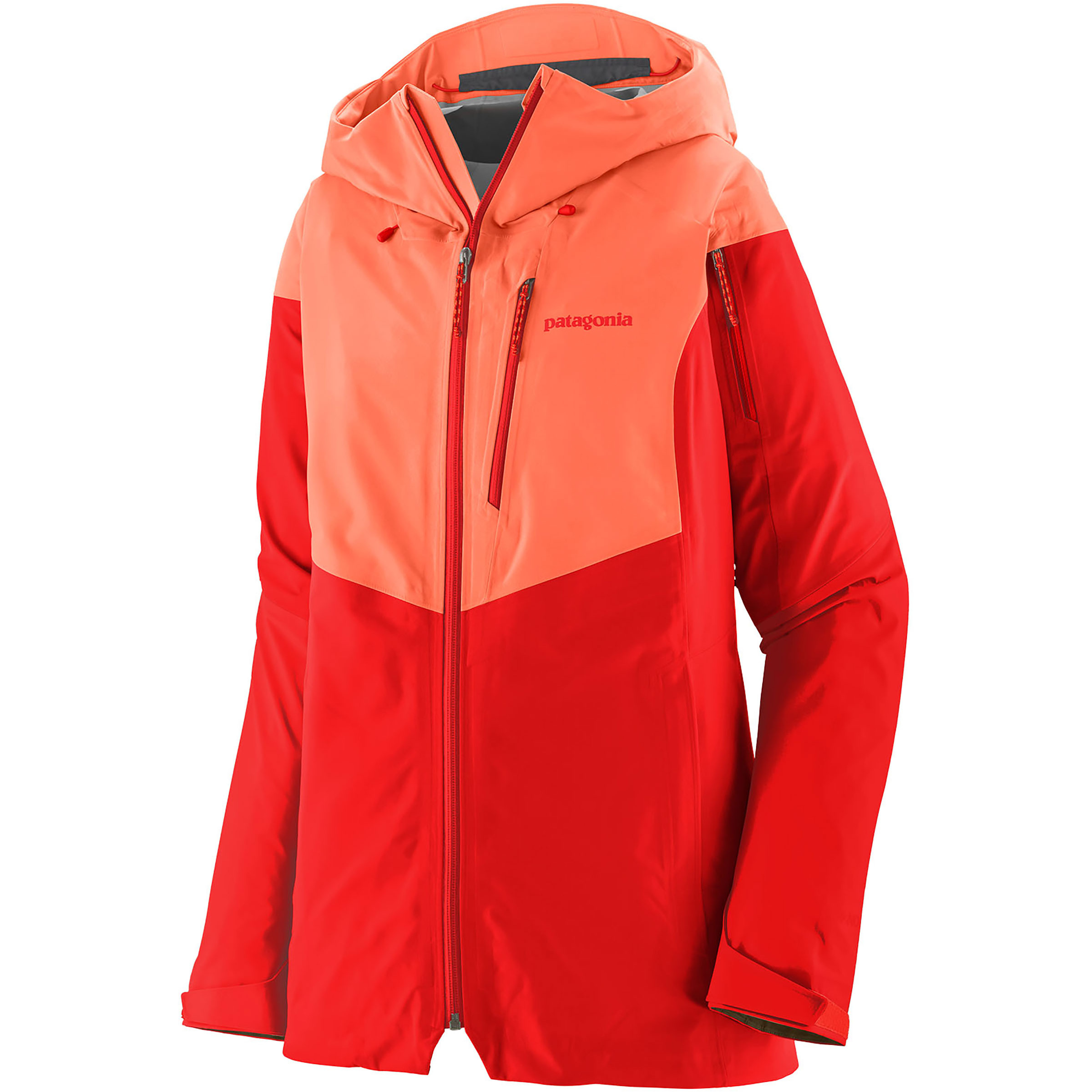 Patagonia Snowdrifter Damen Regenjacke rot Größe L Skifahren | Bergsteigen | Freeride Elastisch Wasserabweisend