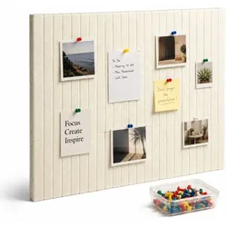 Relaxdays Selbstklebendes Filzpinnwand Set Beige