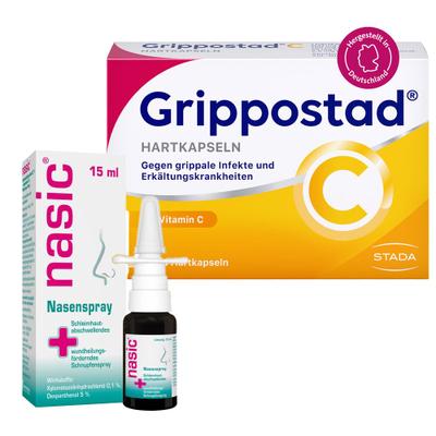nasic Nasenspray + Grippostad C bei Erkältung und grippalen Infekten 1 St Kombipackung