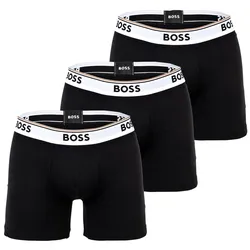 BOSS Herren Boxershorts, 3er Pack - Boxer Briefs 3P Power, Cotton Stretch, Logo Schwarz/Weiß / 2XL