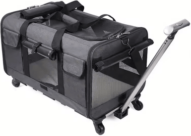 Inspire Curations RoverRoll Extra Large Pet Travel Trolley Carrier black