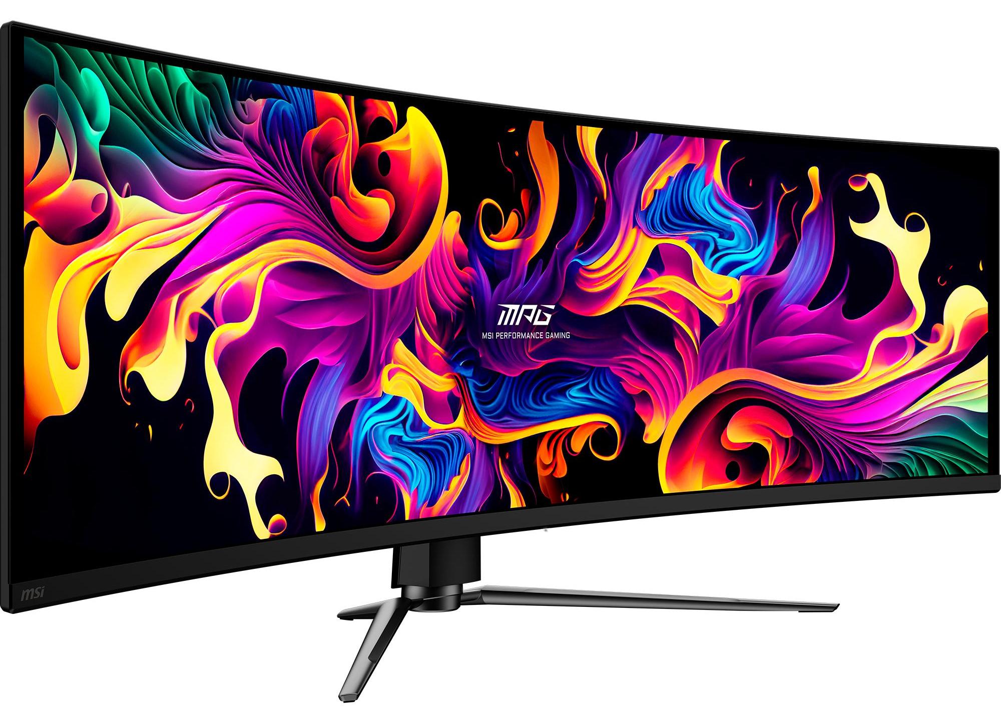 MSI MPG 491CQPXDE QD-OLED, 124,5 cm (49"), 5120 x 1440 Pixel, Dual QHD, QD-OLED, 0,03 ms, Schwarz