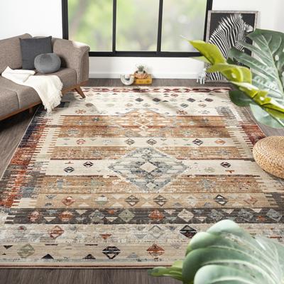 KALATY Petra Rustic Earth Tones Area Rug