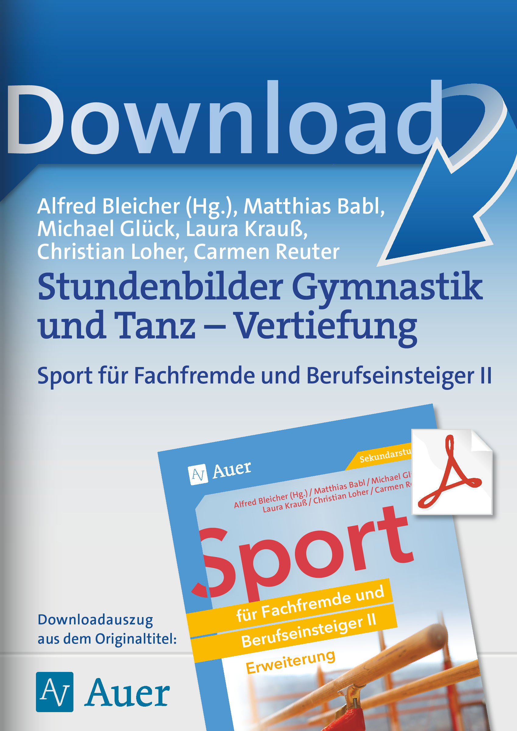 Auer Verlag Stundenbilder Gymnastik und Tanz - Vertiefung