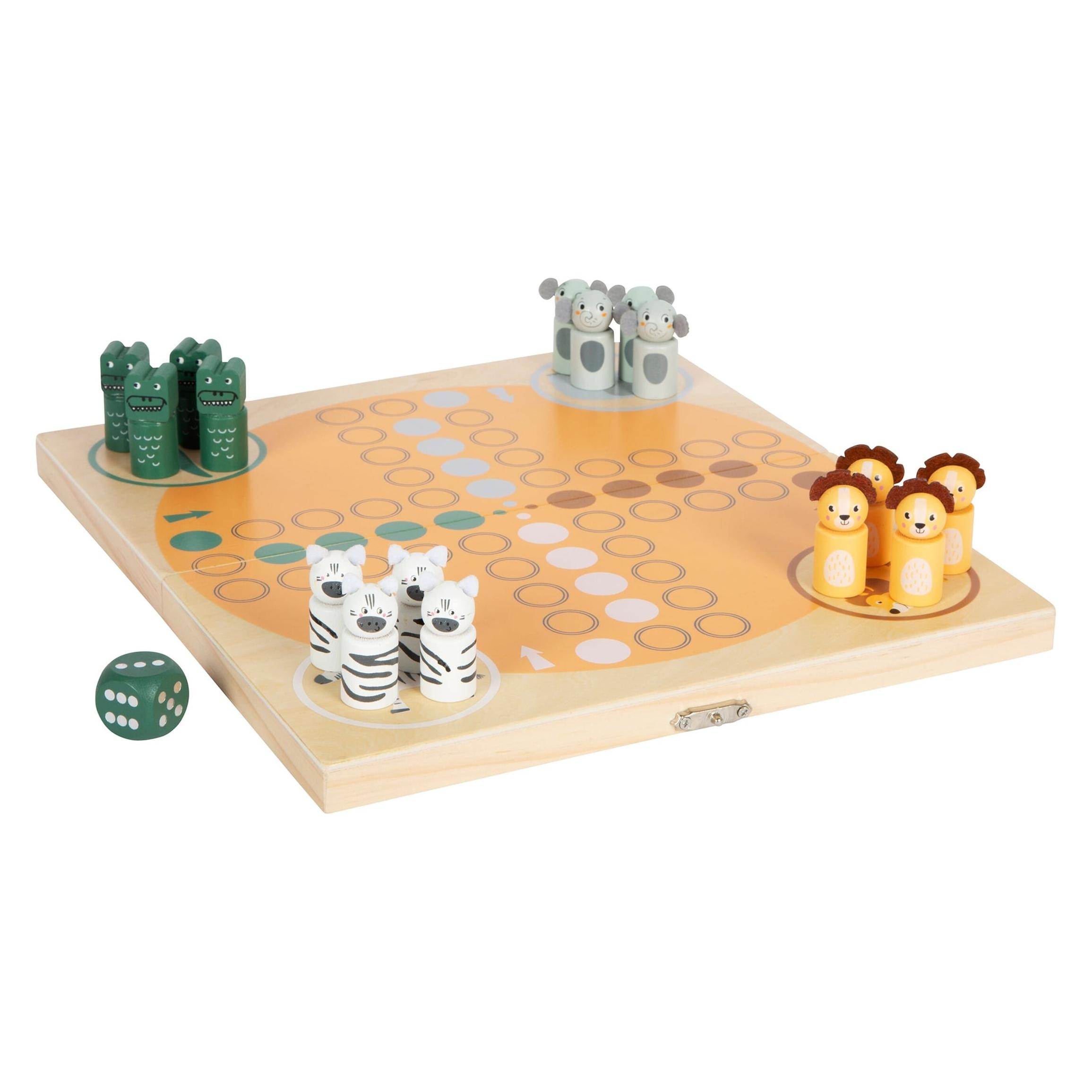 small foot Ludo für 4 Spieler "Safari" (Deutsch, Englisch, Französisch, Italienisch, Spanisch, 2 - 4 Spieler) (12642)