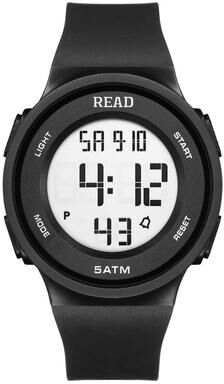 Inspired Finds Women's LED Fitness Digital Sports Watch With Stopwatch And Waterproof Design black