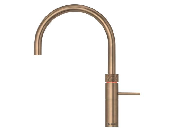 Quooker Küchenarmatur Fusion Round, Messing, Metall, 4x36.6x25.1 cm, flexible Anschlussschläuche, Trinkwassersystem, Keramikkartusche, schwenkbarer Auslauf, für kochendes Wasser geeignet, Sprudelwasser geeignet, Küchen, Küchenausstattung, Küchenarmaturen