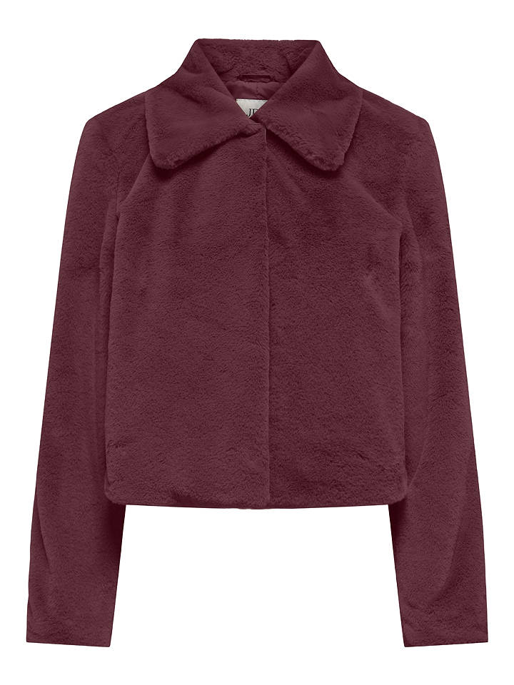 JDY Kunstpelzjacke "Macy" in Bordeaux - L